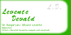 levente devald business card