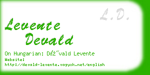 levente devald business card